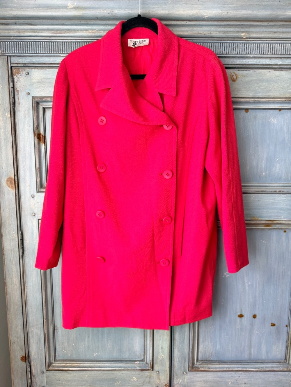 Vintage Courreges Paris Long Jacket  Size M in Pink